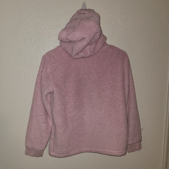 Hanna Andersson Pink Fuzzy Hoodie with Ears - Picture 2 of 4